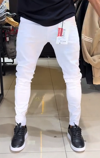 Men’s Slim-Fit Casual Solid Colour Pants