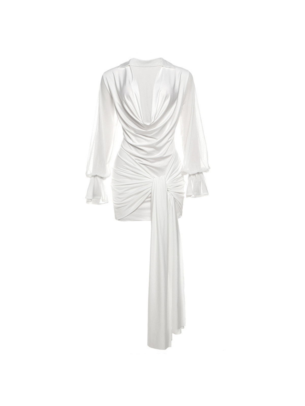 Rachael's Flare Sleeve Lace-Up Mini Dress