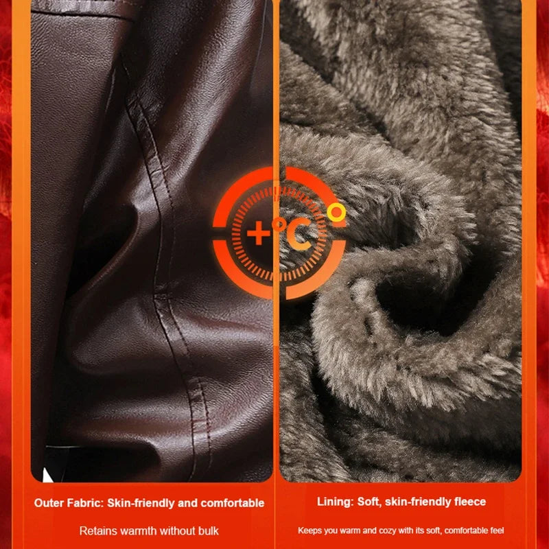 Tom's winter fleece leather Jackets