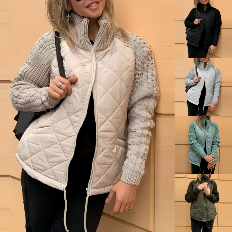 Women's Patchwork Puffy Jacket
