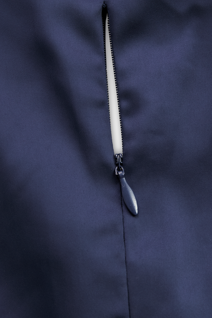 Vintage-Inspired Midi Dress With Draped Collar