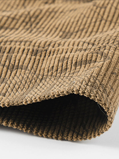 Leaf Print Corduroy Jacket