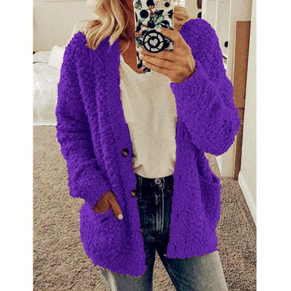 Casual Velvet Short Cardigan Jacket
