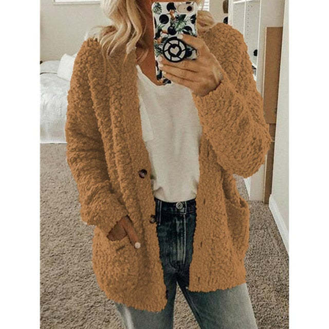 Casual Velvet Short Cardigan Jacket