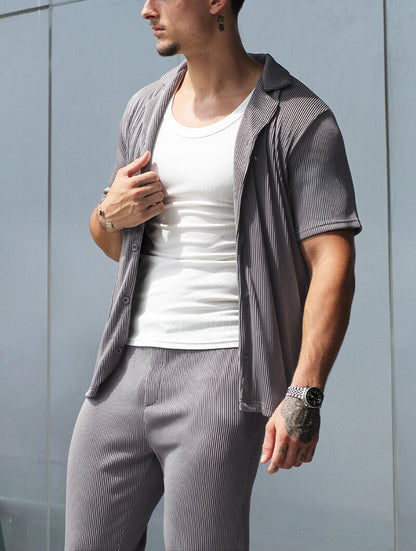 Preston's Ribbed Shirt - Grey