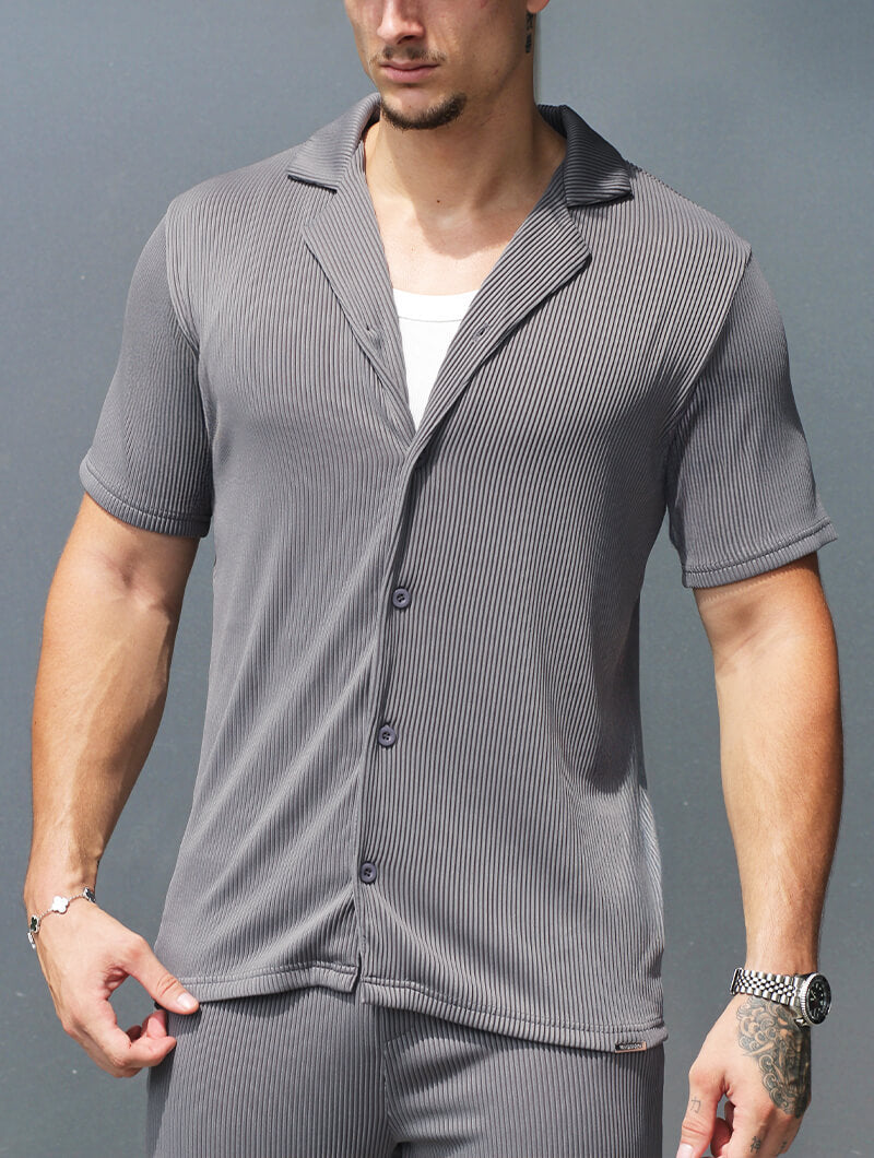 Preston's Ribbed Shirt - Grey