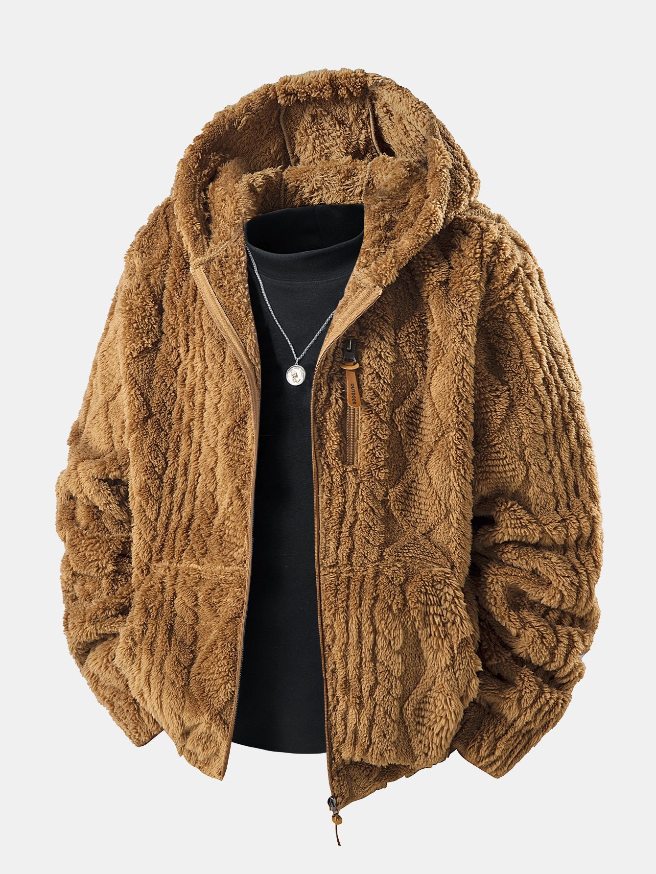 Jacquard Teddy Hoodie