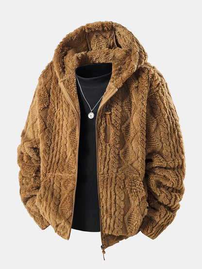 Jacquard Teddy Hoodie