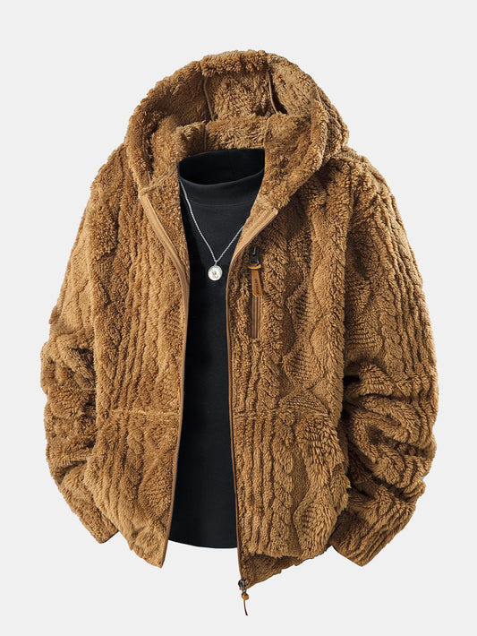 Jacquard Teddy Hoodie