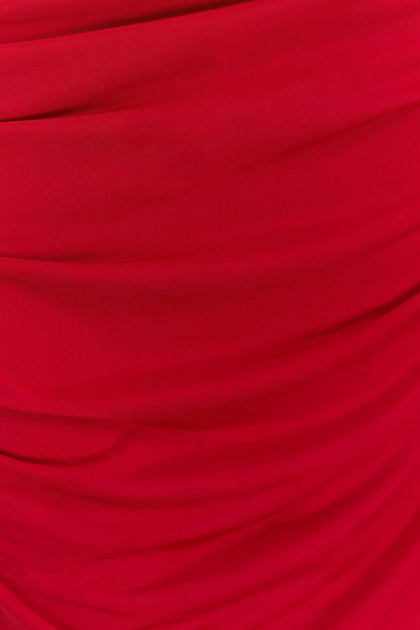 Rachael's Ruched Slinky Maxi Dress - Ruby