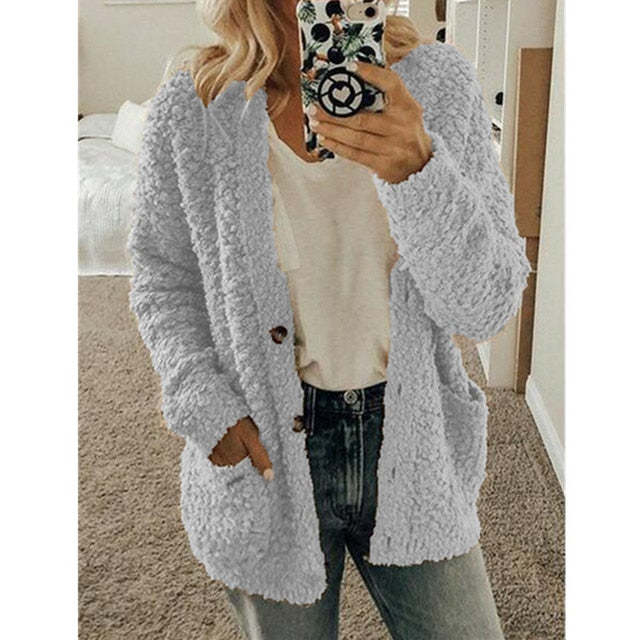 Casual Velvet Short Cardigan Jacket