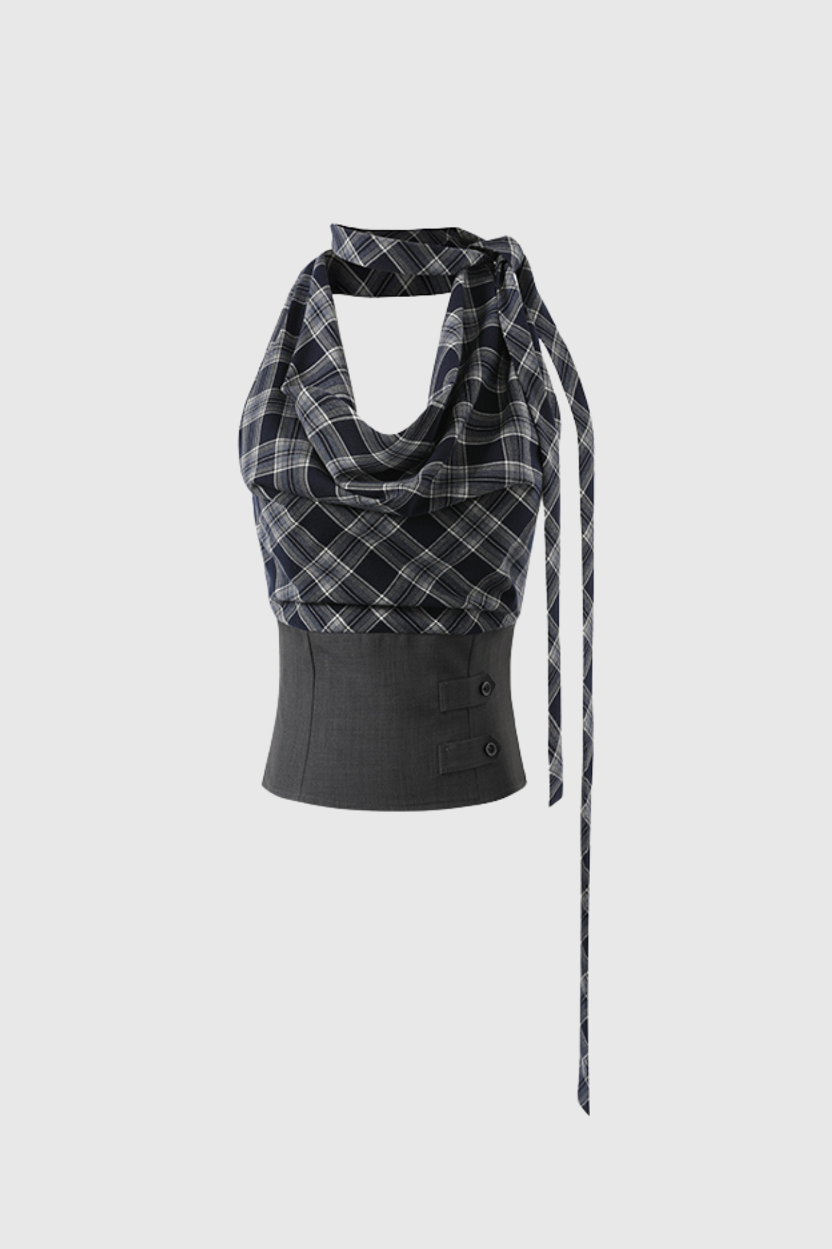 Dagon Grid Wide-Leg Pants Set