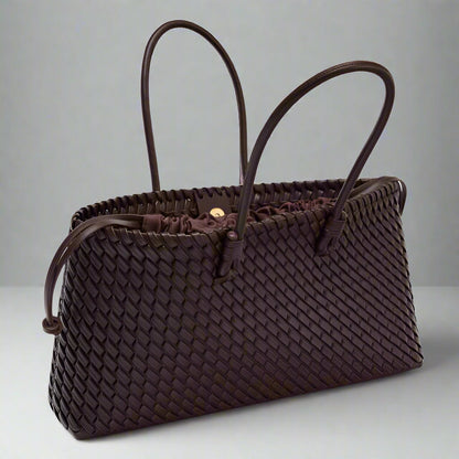Daria Woven Leather Handbag