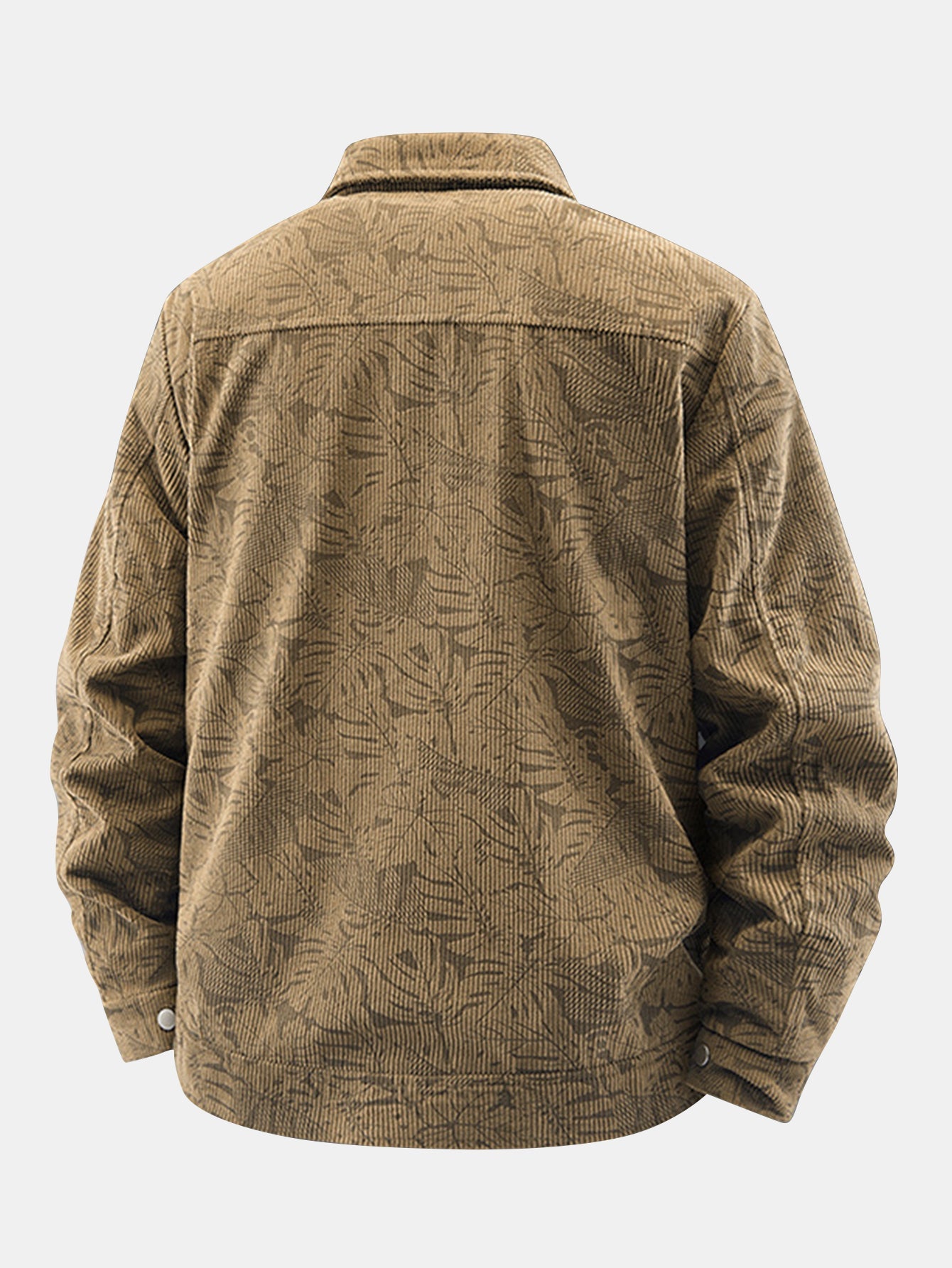 Leaf Print Corduroy Jacket