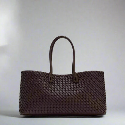 Daria Woven Leather Handbag