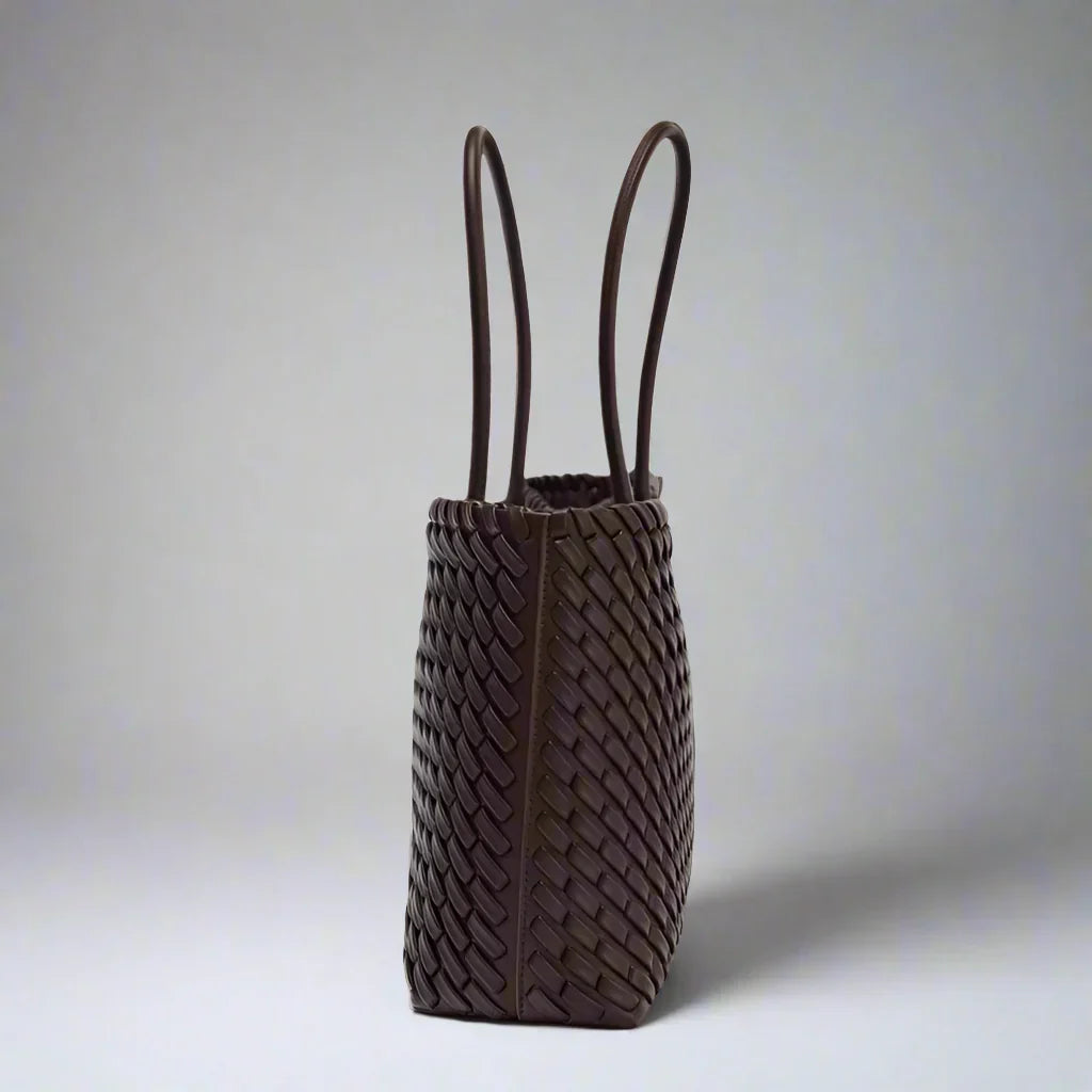 Daria Woven Leather Handbag