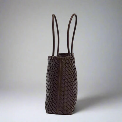 Daria Woven Leather Handbag