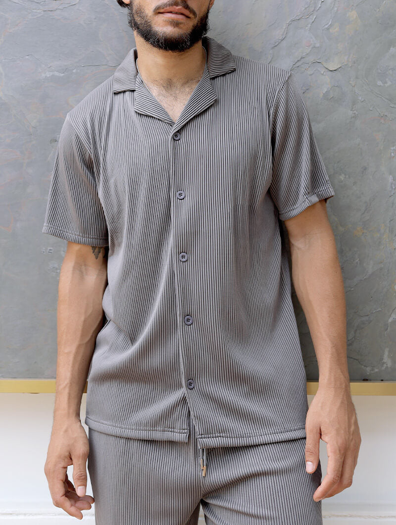 Preston's Ribbed Shirt - Grey
