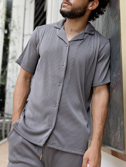 Preston's Ribbed Shirt - Grey