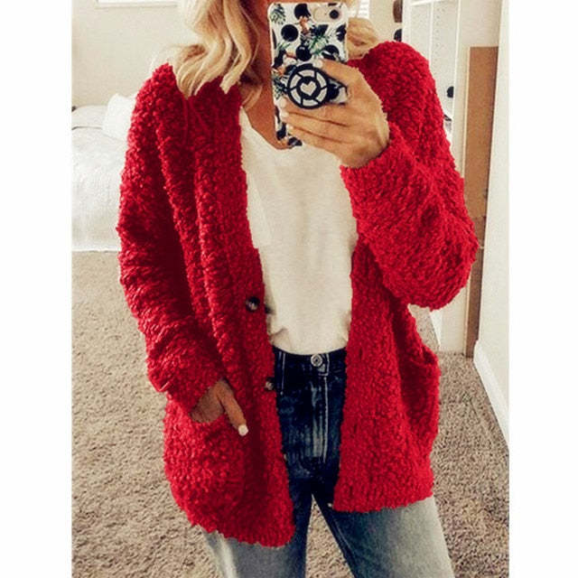 Casual Velvet Short Cardigan Jacket