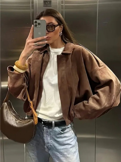 Suede Edge Bomber Jacket Series