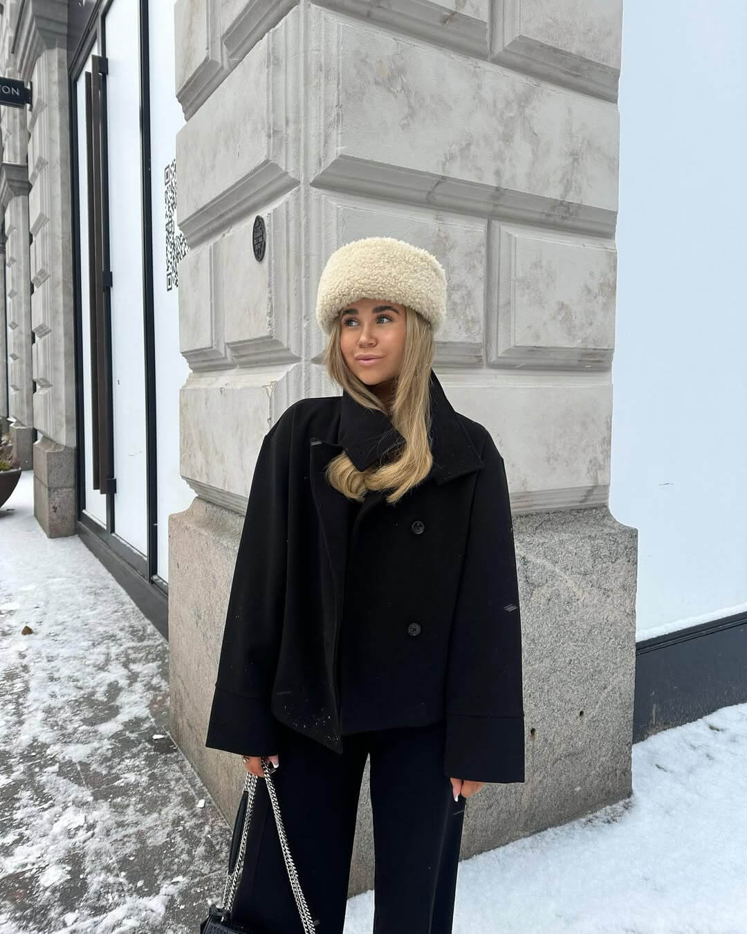 Rosalia Elegant Jacket with Stand Collar