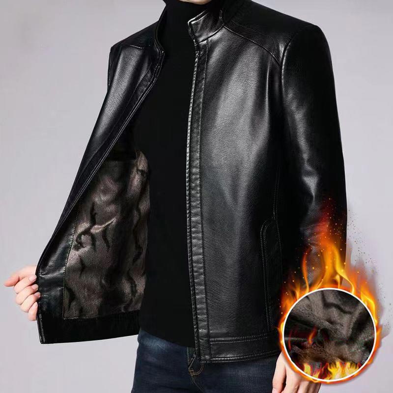 Tom's Faux Fur Lined Warm Leather Jacket