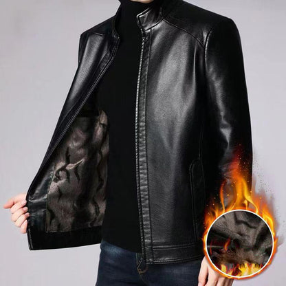 Tom's Faux Fur Lined Warm Leather Jacket