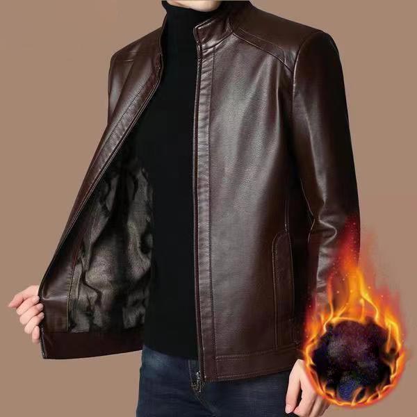 Tom's Faux Fur Lined Warm Leather Jacket