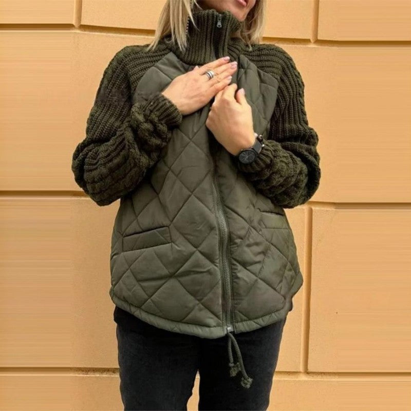 Women's Patchwork Puffy Jacket